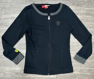 Puma Scuderia Ferrari Jacket Womens Medium Black Quilted Full Zip Track Top⁠